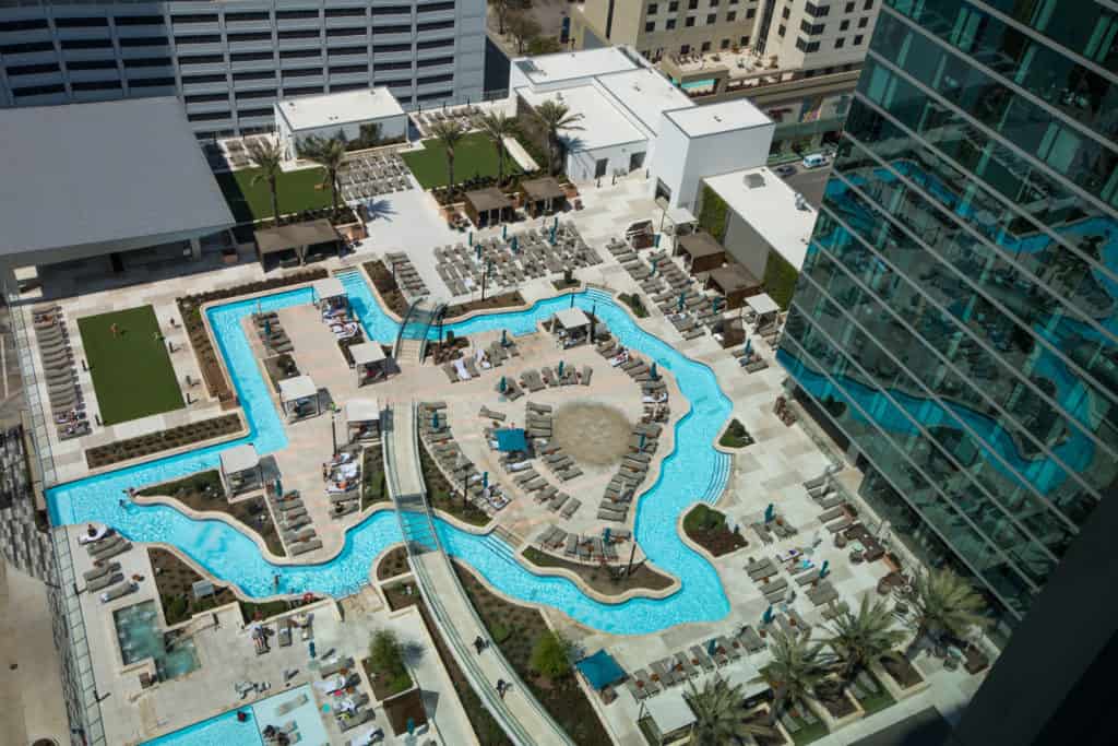 The lazy river at the Marriott Marquis