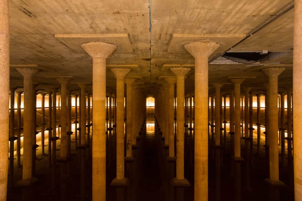 An underground cistern