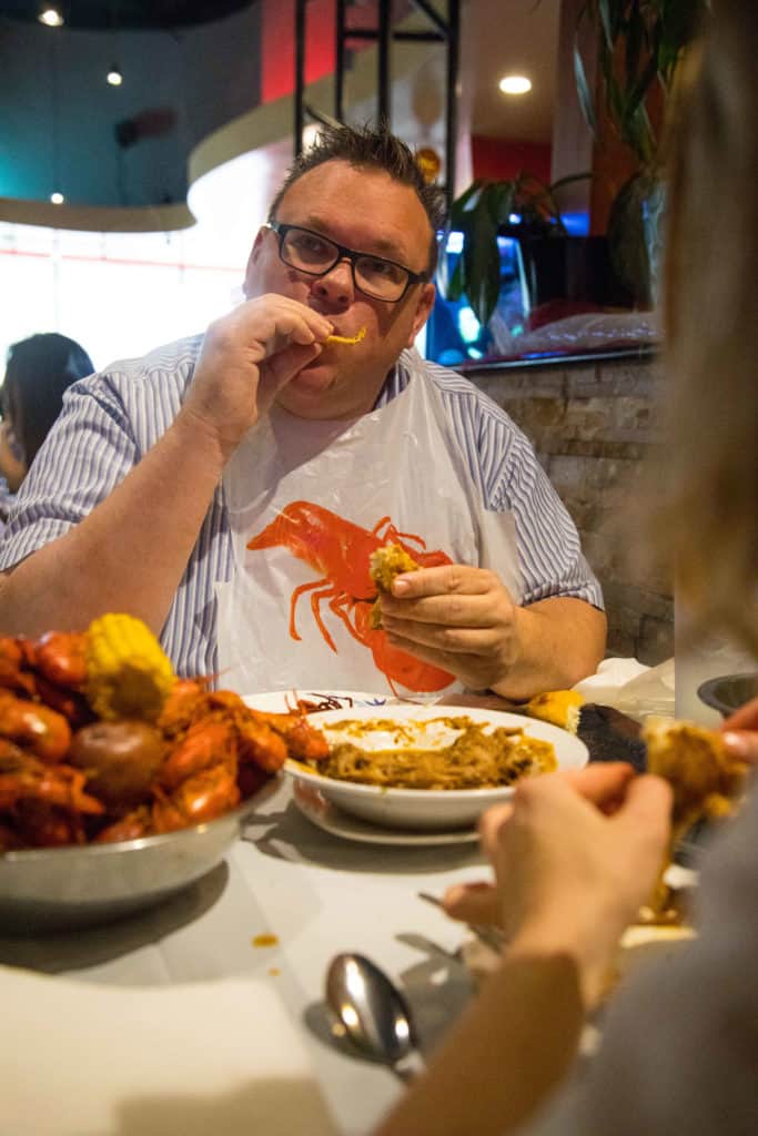Chef Chris Shepherd tackles the crustaceans at Crawfish & Noodles