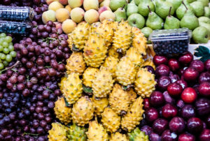 Exotic fruits in a Colombian market