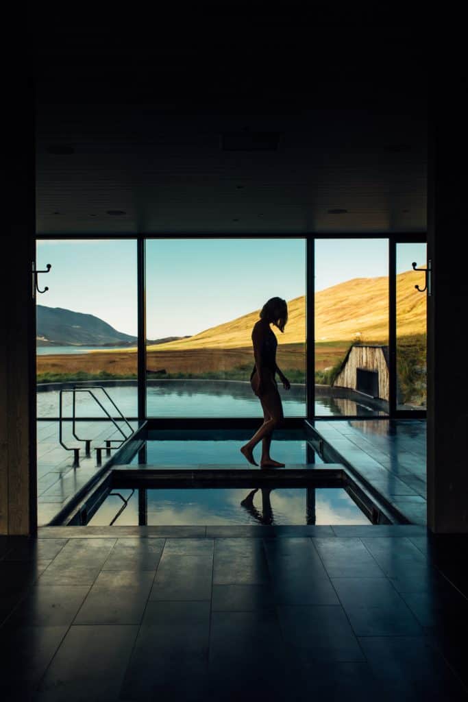 The spa at Deplar Farm in Iceland