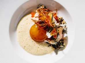 A crab rice dish from the Chicago restaurant Yūgen
