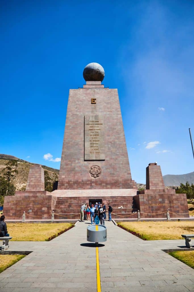 The Mitad del Mundo monument near the Equator
