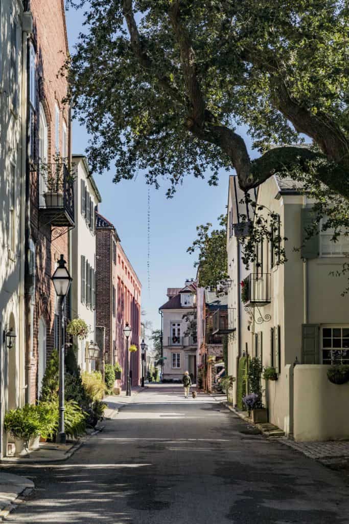 A historic street in Charleston