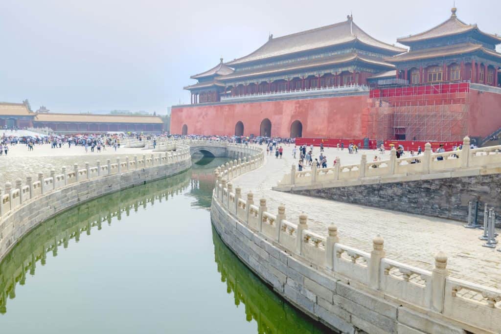 A moat at the Forbidden City