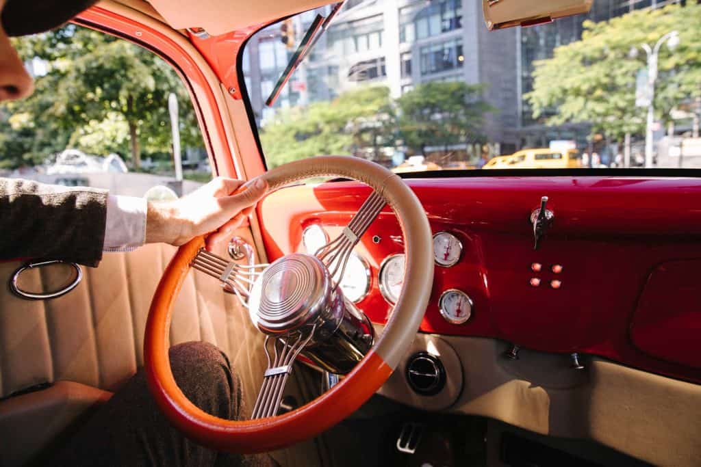 Interior of Nowaday Tours vintage car