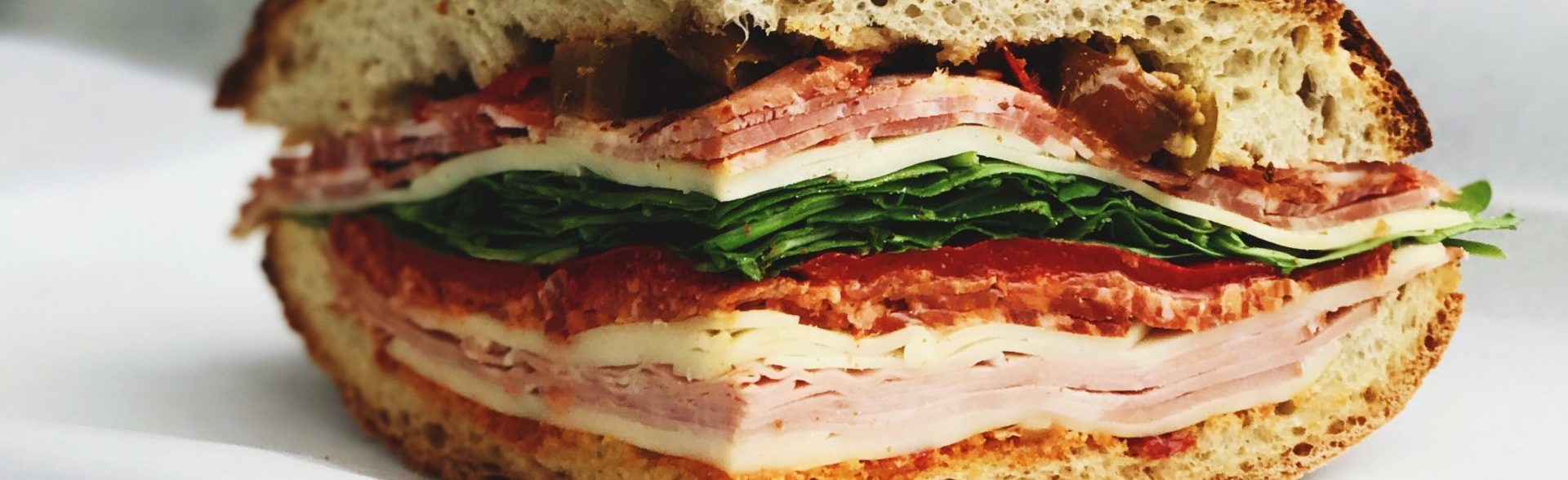 A muffaletta sandwich