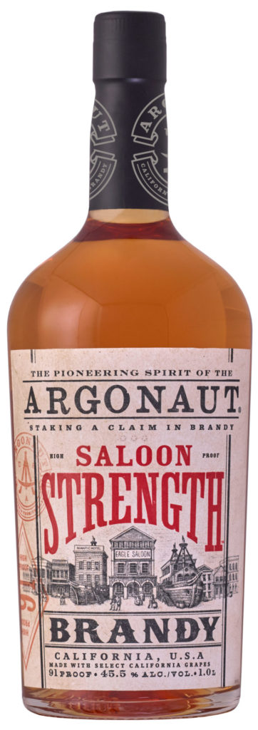 A bottle of Argonaut's Saloon Strength brandy