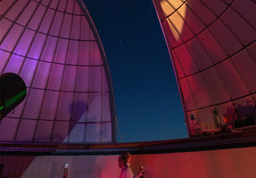 Stargazing from the observatory in Primland